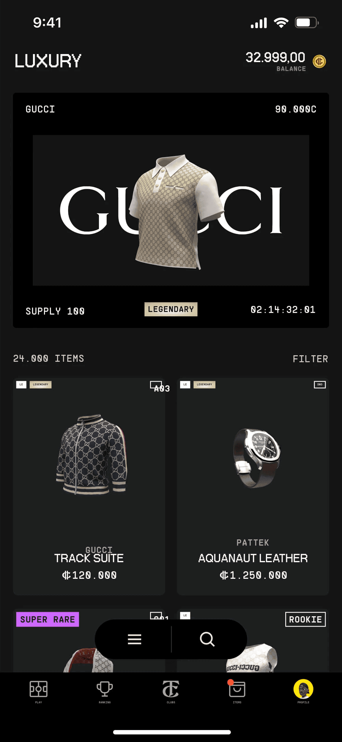 The Football Club item shop