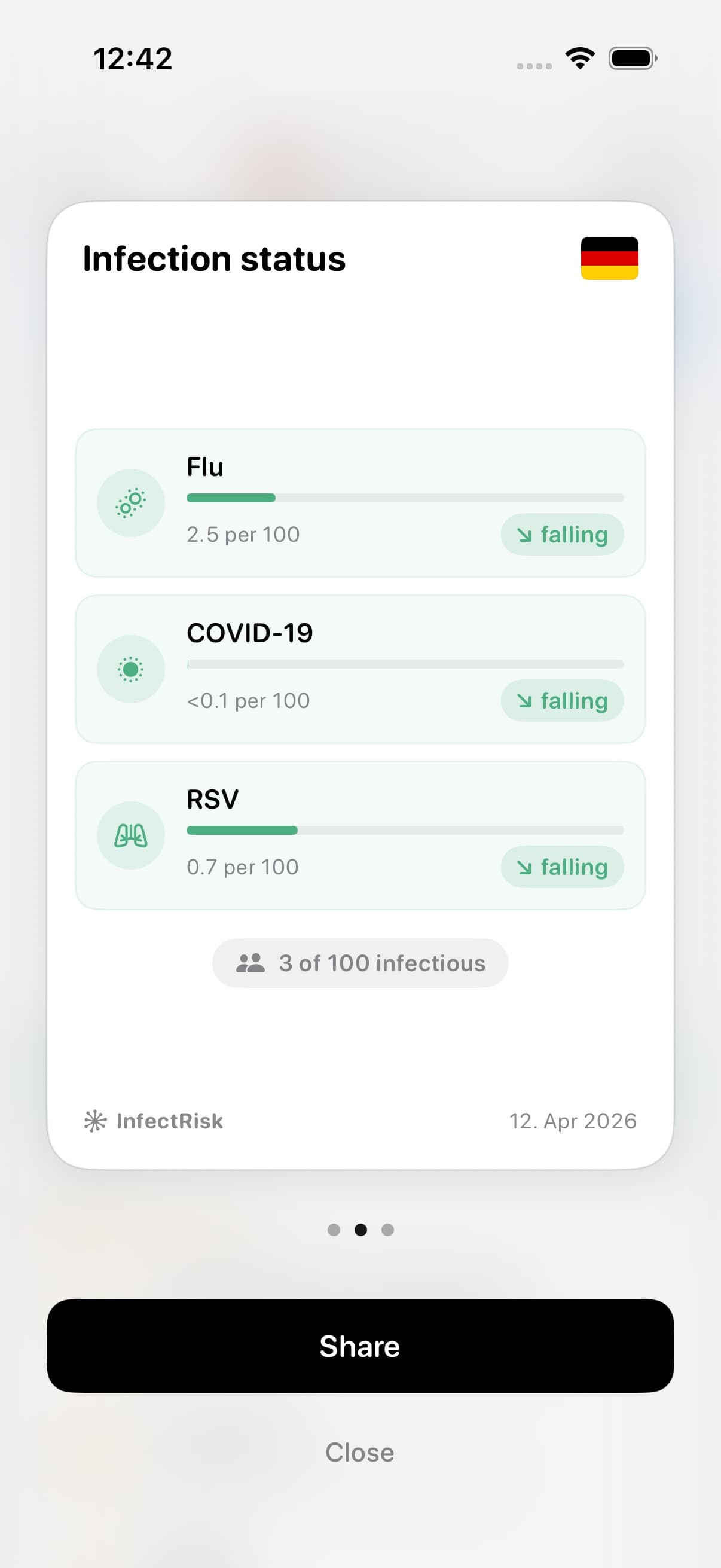 InfectionRadar share card