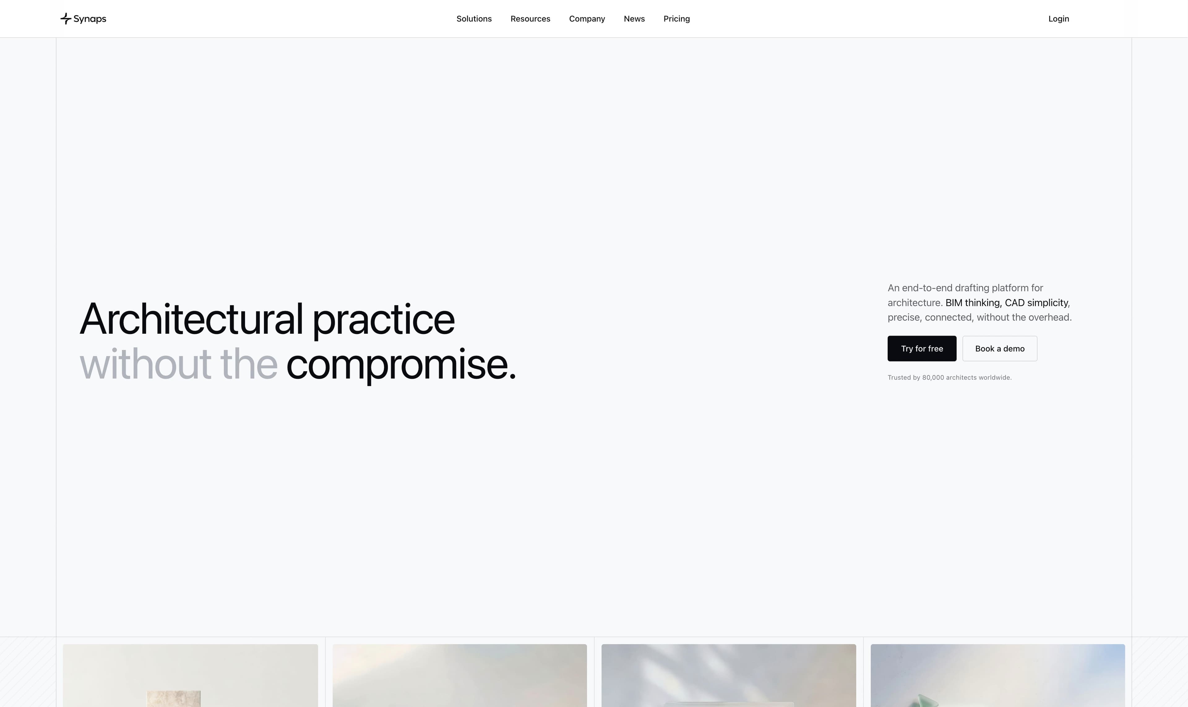 Synaps website homepage